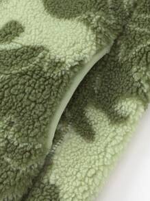 Balabala Boys' & Girls' Fleece Jacket Color Block Design For Fall/Winter 2024 - Green - View 12