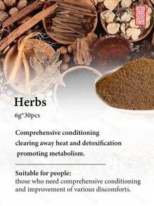 About 30 Pieces Of Foot Bath Powder For Foot Bath, Wormwood Leaf, Ginger, Chinese Herbal Medicine, Safflower, Motherwort, Angelica, Detoxification, Sleep Aid, Health Care, Unisex - Brown - View 14