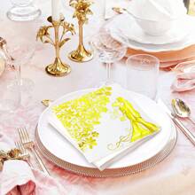 5/20/50 件金箔婚礼派对一次性餐巾纸