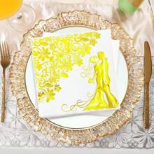 5/20/50 件金箔婚礼派对一次性餐巾纸