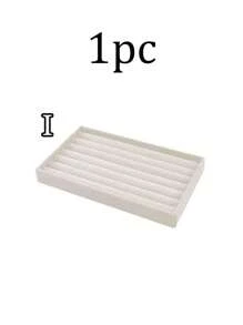 7 件/套珠宝展示托盘，天鹅绒珠宝收纳盒，戒指耳环项链珠宝收纳托盘，可堆叠珠宝架托盘，化妆品收纳和展示，适用于假日海滩、浴室收藏、卧室收藏，大容量 - 彩色 - 查看 19