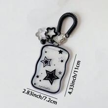 Soporte transparente para tarjetas, portafotos de estrellas, funda protectora para tarjetas de crédito, identificación, tarjetas de autobús - Multicolor - Ver 3