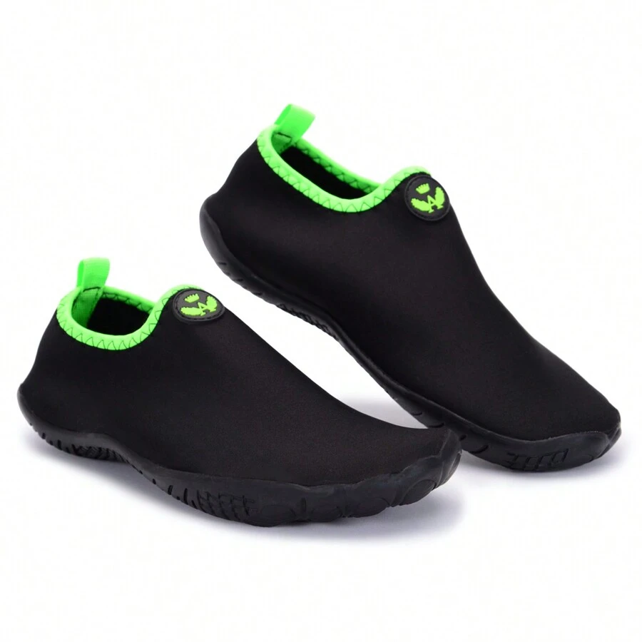 Sapatilha Aquática Antiderrapante Híbrida Neoprene Calce Fácil Pesca Ciclismo - Verde - Visão 1