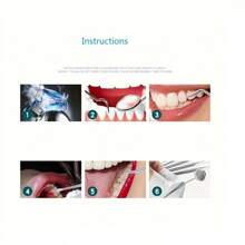 Conjunto de 4/6 ferramentas odontológicas, inclui removedor de tártaro, removedor de manchas, com espelho