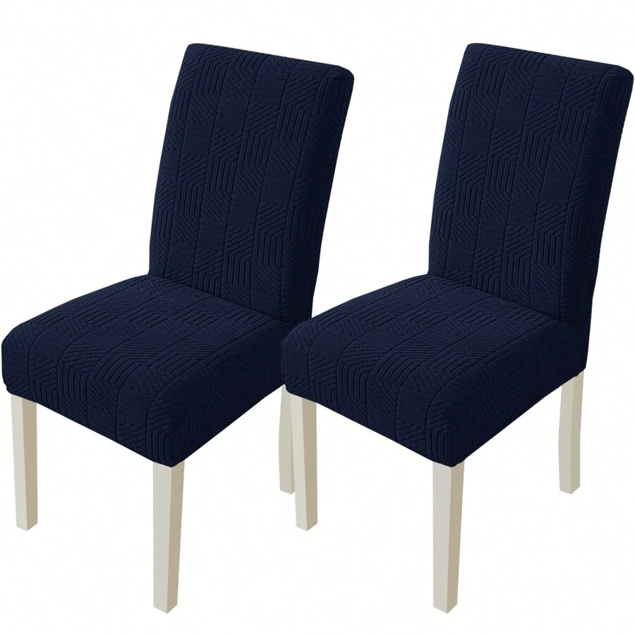 Ystyle Chair Covers With Backrest 4/6 Pieces, Stretch Chair Cover, Universal Chair Covers For Dining Room Kitchen, Washable Removable, Easy To Clean And Durable - Navy Blue - View 1