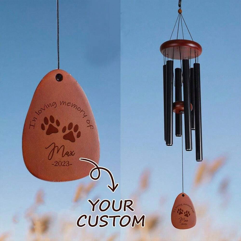Personalized Memorial Pet Circle Wind Chime - Gift Idea For Dog/Cat Lover - I Love You To The Moon And Back main image 0