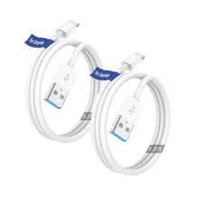1/3/5条装快速充电线，USB转Type-C，3.3英尺/100厘米充电线，兼容 16/15 Pro Max Plus - 白色 - 查看 2