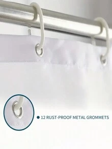 1pc Christmas Tree, House, Snowy Landscape & Pine Tree Digital Printing Mildew-Resistant Waterproof Shower Curtain, With 12 Plastic Hooks And Metal Grommets, Durable And Sturdy Bathroom Accessory