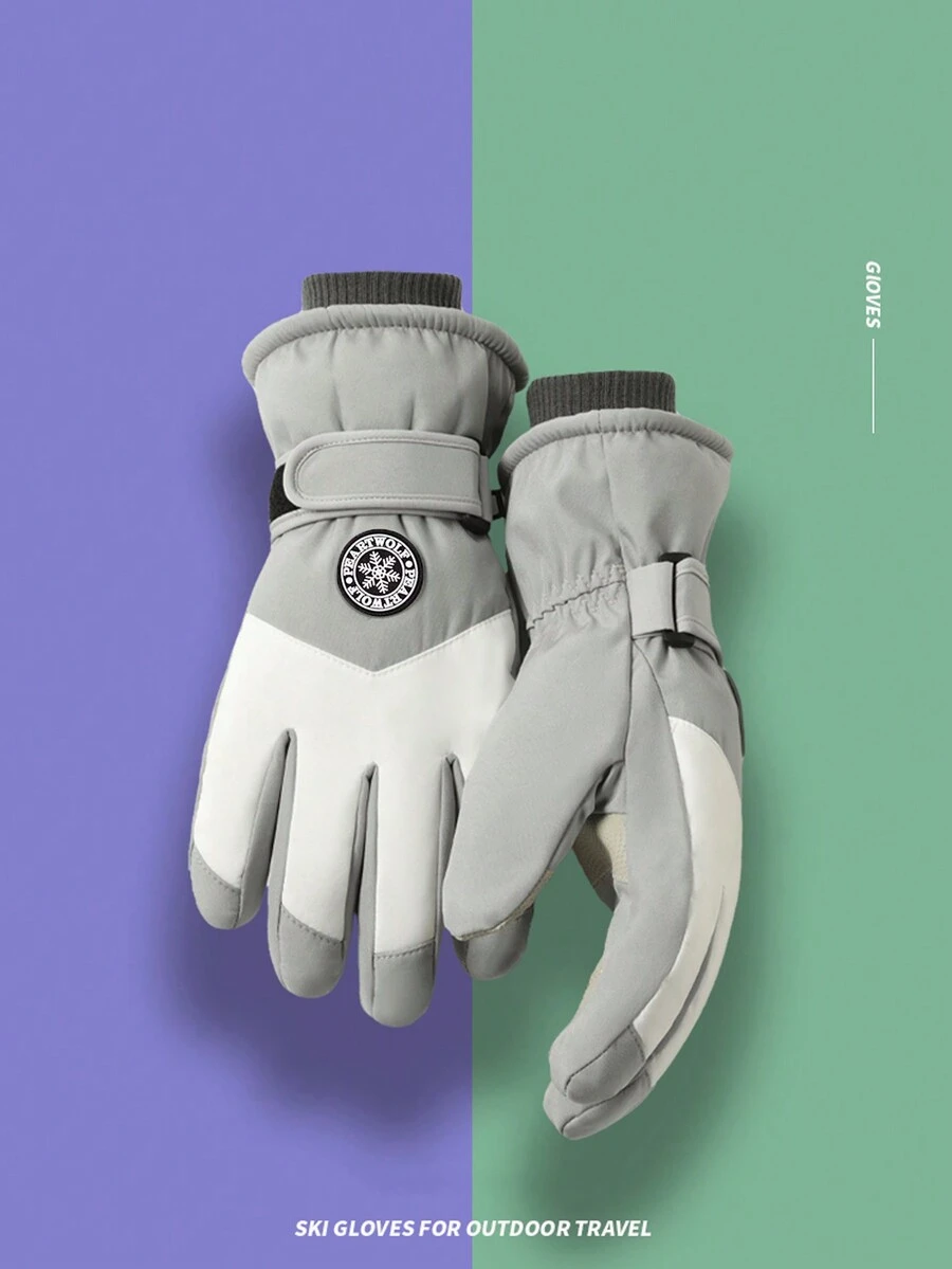 男女通用触屏滑雪手套防水加厚冬季保暖户外运动摩托车手套