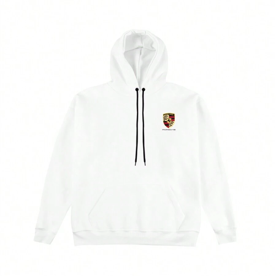 Moletom canguru Unissex PORSHE - Branco - Visão 1