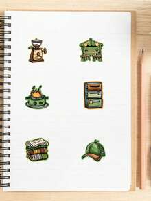 50 miếng dán đồ cắm trại, trang trí ngoài trời, ốp điện thoại sáng tạo cho ô tô và xe máy, miếng dán máy tính - Nhiều màu - Xem 4