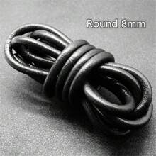 2 米/包 多种尺寸 黑色圆形真牛皮首饰绳 扁绳 手链制作 1.5/2/3/4/5/6/8/10/12mm 珠宝配件及部件 珠宝制作线及绳 皮革首饰 DIY 材料配件 - 黑色牛皮繩 - 查看 13