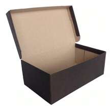 10 Boxes For Unisex Shoes 32x20x12 Matte Black - 黑色 - 查看 3
