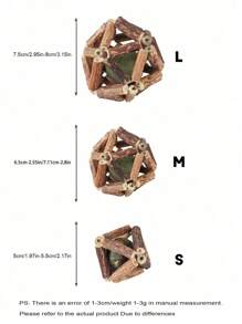 1pc Cat Toy - Silvervine & Cat Ball, Interactive Chew Toy For Kitten Playing & Teething - Multicolor - View 6