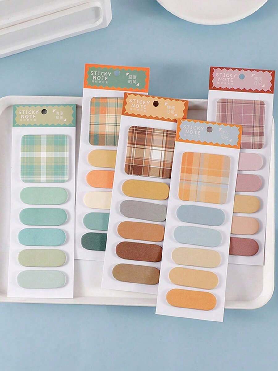 随机 1 件多功能便签本，120 张，DIY 便笺纸笔记本，带可重复使用的便签 - 彩色 - 查看 1