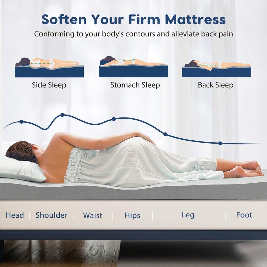 3 Inch Mattress Topper ,Gel Memory Foam Mattress Topper Bed Topper For