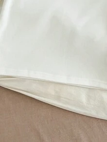 女童休闲花卉蕾丝领长袖 T 恤，柔软时尚，适合秋季 - 白色 - 查看 5