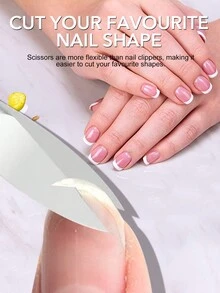 3 件套指甲工具不锈钢角质层钳勺角质层推刀死皮去除器剪刀修剪器刀剪 - 銀色 - 查看 2