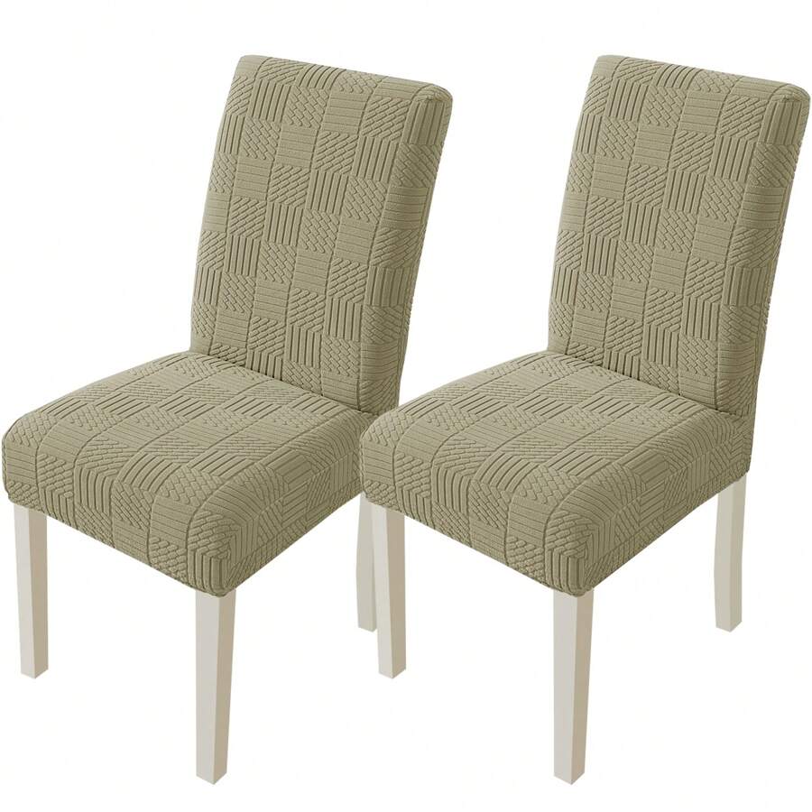 Ystyle Chair Covers With Backrest 4/6 Pieces, Stretch Chair Cover, Universal Chair Covers For Dining Room Kitchen, Washable Removable, Easy To Clean And Durable - Khaki - View 1