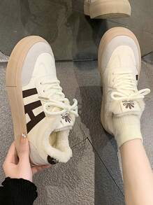 Women's Casual Lace-Up Sneakers, Low-Top Canvas Shoes, Fashionable Versatile Vulcanized Shoes For Party, Campus, Youth, Minimalist Design, Teenage Girls Version