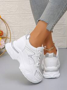 Giày thể thao đế xuồng dành cho nữ - trắng - Xem 5