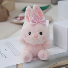 1 Pieza Llavero de Muñeca de Conejo Estilo Kawaii, Llavero de Conejo de Moda, Llavero de Animales Simulados Divertidos, Decoración para Mochila, Regalo
