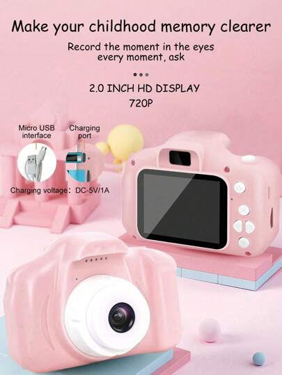 Cute Mini Digital Camera, Convenient And Portable For Taking Photos And Videos, Cartoon Camera, Ideal Gift For Birthdays