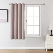 1 pieza/2 piezas opcional, Cortina opaca tipo lino para sala de estar, cortina 100% opaca para dormitorio, cortinas oscurecedoras para sala de estar, ligera, de aislamiento térmico e impermeable, juegos de paneles de cortinas opacas para teatro en casa, comedor y fondo, con sujeción