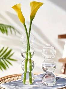 1 cái/2 cái Bình thủy tinh bong bóng, Trưng bày hoa cây thủy canh trong suốt, Trang trí nghệ thuật, Trang trí bàn phòng khách - Nhiều màu - Xem 5