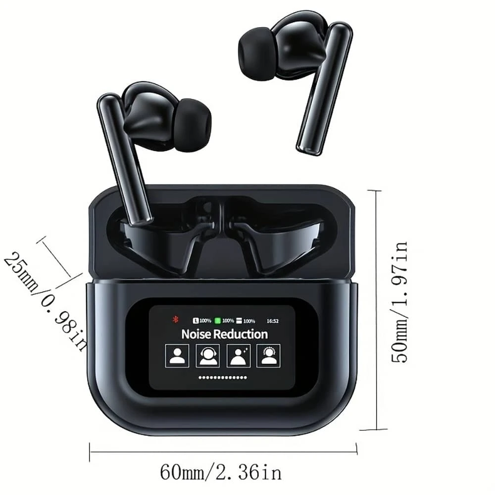 Wireless Active Noise Cancelling Touch Screen Earbuds With Touch Screen