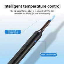 Hailicare Smart Visual Ear Cleaner Wireless Earwax Cleaner Ear Wax Removal Tool 30W High-Definition Smart Ear Cleaning Spoon 6 LED Shadowless Lights 3.0mm Diameter Ear Cleaning Type-C 13(Battery Capacity:130mah)