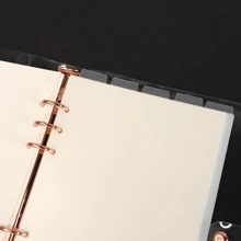 1pc 5 Sheets A5 Divider Pages (Transparent, Black, White) With Labels, For 6-Ring A5 Plastic Binder, Translucent A5 Planner Divider Sheets, Budget Planner, Planner Inserts, PVC Material, Convenient For Organizing, Viewing And Recording Personal Planning Back To School, School Supplies