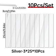 10pcs/Set Acrylic Mirror Border Decorative Strip Wall Sticker Ceiling Molding,Stickers,Wall Decal, Vinyl Decal For Home Decorations,Spring Decoration Items Refresh Your Home,Rama Decoration Stickers Mirror Wall Wall Decor Room Decor Wall Mirror Mirror For Room Bathroom Decor Living Room Decor - Multicolor - View 14