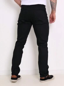 Kit 4 Men's Slim Destroyed Jeans Fashion Premium Line Original Elastane Clothes Direct From The Factory Shipping In 24 Hours Color Black Dark Medium Light - Nhiều màu - Xem 10