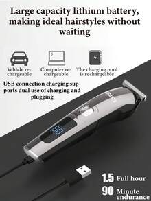 CRASTS 多功能毛发修剪器、理发器、鼻毛修剪器、剃须刀、剃须刀、鬓角修复、美发工具、护发礼品、CXS-004 - 黑色 - 查看 5