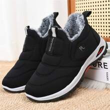 Winter New Warm Velvet Thickened Middle-Aged Sport Shoes, Lightweight Comfortable Slip-On Non-Slip Waterproof Wear-Resistant Shoes, Fashion Casual Outdoor Sports Men Shoes Snow Boots (Slight Discoloration On Soles Is Normal, Please Purchase Carefully)