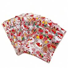 10 CÁI Túi đựng quà Giáng sinh, năm mới, đêm Giáng sinh, túi đựng táo, túi đựng kẹo trong suốt - Nhiều màu - Xem 6