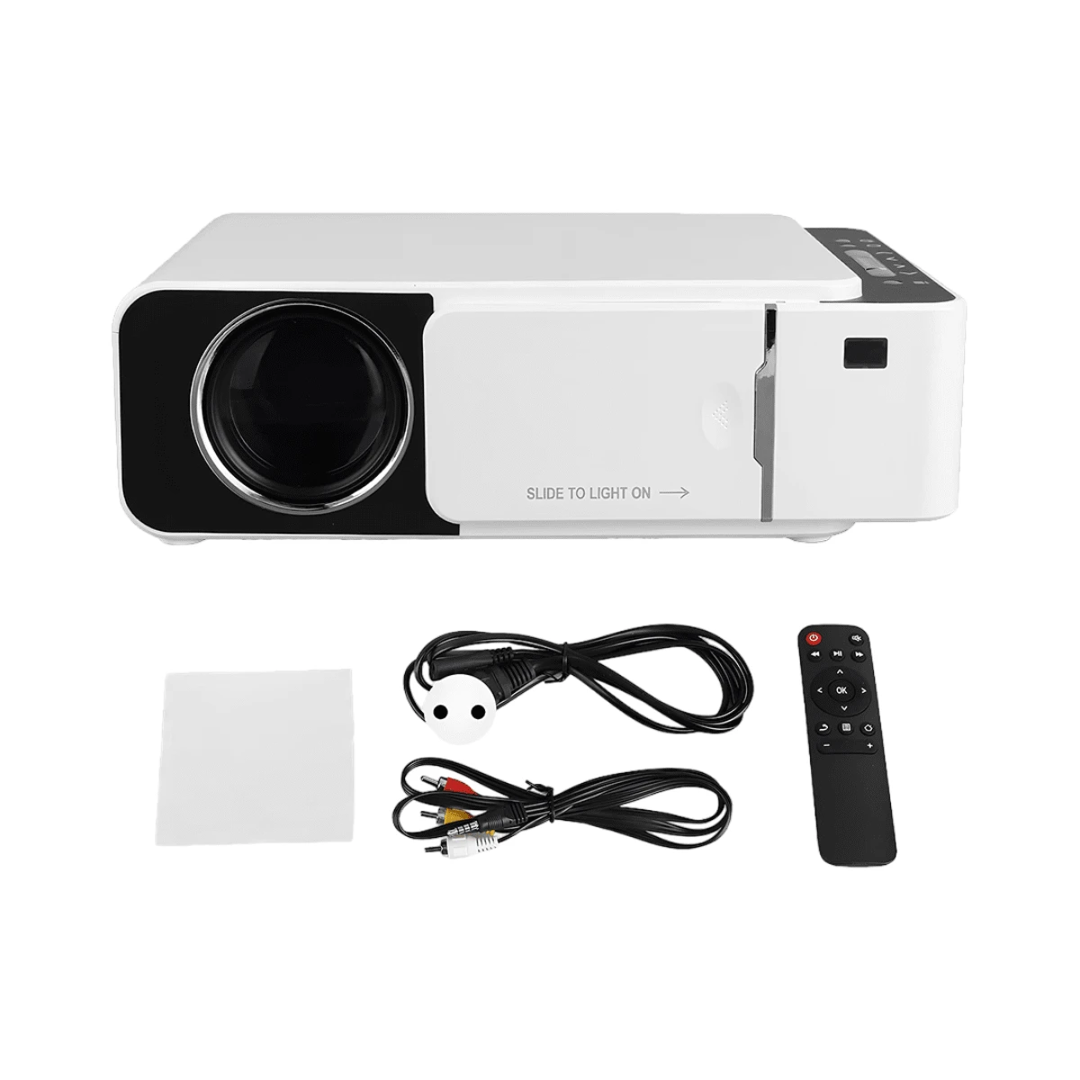HD Multimedia Data Show Projector Portable Home HD Projector - White - View 1