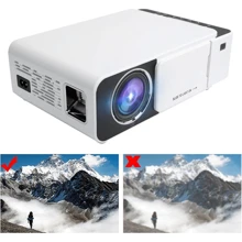 HD Multimedia Data Show Projector Portable Home HD Projector - White - View 3