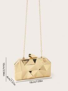 Bolso de noche elegante y lujoso con correa de cadena para mujer, diseño único, adecuado para llevar en el hombro, cruzado, de mano, brillante y encantador, con decoración de elegantes rhinestones, elegante bolso de embrague de metal para fiestas, bodas, cenas y banquetes, perfecto para mujeres, el mejor regalo para damas