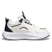 2024 年秋季新款男士高帮休闲运动鞋，厚底，时尚跑步运动鞋 - 白色 - 查看 2