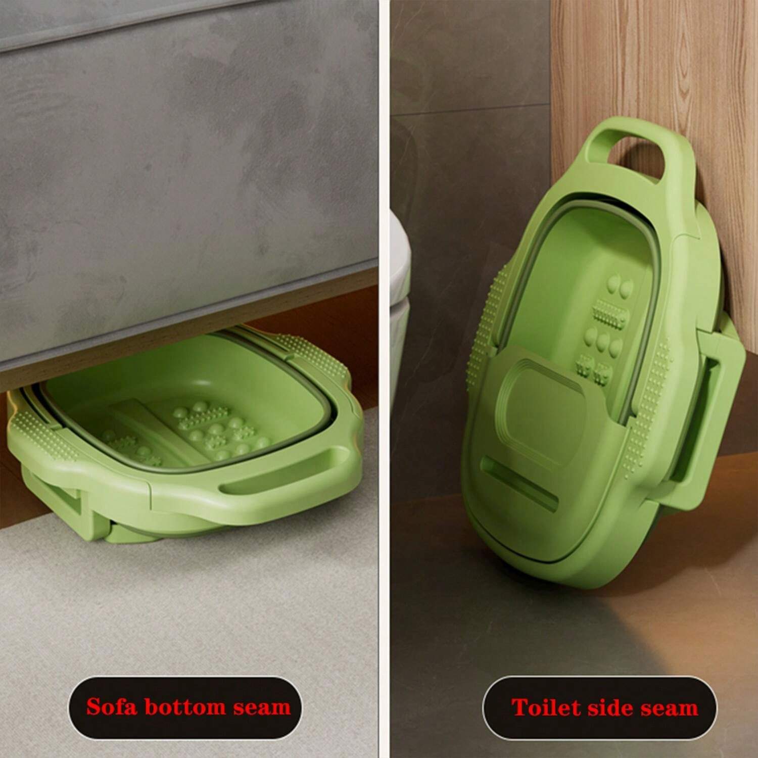 Foldable Foot Soak Tub, Foot Spa With Massage, Heating & Cover, Home