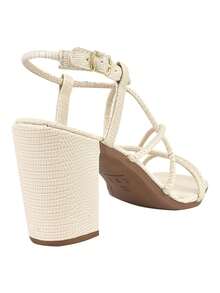 Women's Sandals, Thick High Heel, New Year's Eve, Golden, Comfortable - offwhite - Xem 9