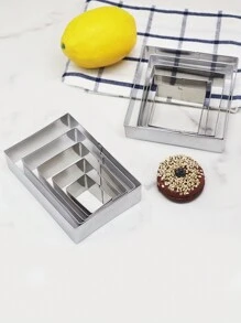 5pcs/Set Stainless Steel Square & Rectangle Cookie Cutter, DIY Cake, Cookies, Biscuits Mold - Cookie Cutters - View 3