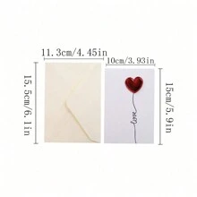 1pc Envelope Included 520 Valentine's Day Gratitude Handmade Small Card Blessing Thanks Love Message Mother Fun Greeting Card