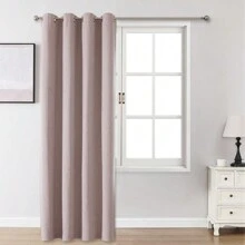 1 pieza/2 piezas opcional, Cortina opaca tipo lino para sala de estar, cortina 100% opaca para dormitorio, cortinas oscurecedoras para sala de estar, ligera, de aislamiento térmico e impermeable, juegos de paneles de cortinas opacas para teatro en casa, comedor y fondo, con sujeción