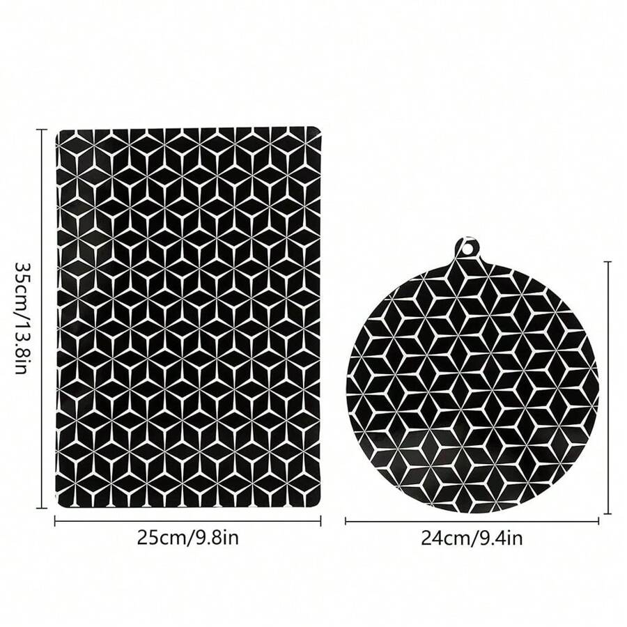 2pcs Nonstick Silicone Induction Cooker Mat, High Temperature