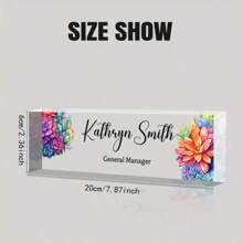 1 件，个性化办公桌铭牌，定制办公桌亚克力铭牌，男女办公桌装饰，个性化办公桌铭牌，女士、教师、员工、护士、同事的感谢礼物 - 婚礼、生日、感恩节、圣诞节、个性化礼物、节日礼物 - 彩色 - 查看 8