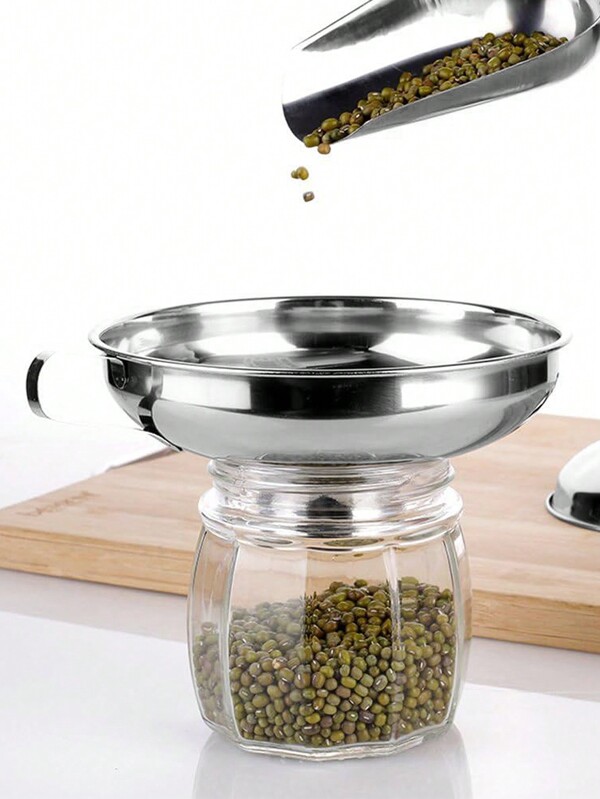 Large Stainless Steel Wide Mouth Funnel For Oil, Kitchen Multi-Purpose Wide Diameter Funnel For Fruit Puree, Sauce, Salad Dressing Filling