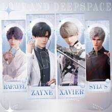 1 pieza Marcapáginas/Tarjeta con efecto holográfico brillante, que presenta a los personajes de la popular serie de anime "Amor en el Espacio Profundo", un juego romántico, un perfecto artículo de colección y accesorio que muestra a los personajes en 3D con un impactante efecto holográfico